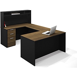 Bestar Pro-Concept U-Shaped Workstation with Small Hutch