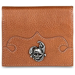 Zeyner Cognac Leather Credit Card and ID Case
