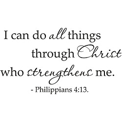 Vinyl Attraction 'I can do all things through Christ' Scripture Vinyl Wall Art