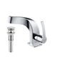 KRAUS Typhon Single Hole Single-Handle Bathroom Faucet with Matching Pop-Up Drain and Overflow in Chrome - Thumbnail 0