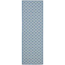 Safavieh Blue/Beige Diamond-Geometric-Pattern Indoor/Outdoor Rug (2'4 x 9'11)