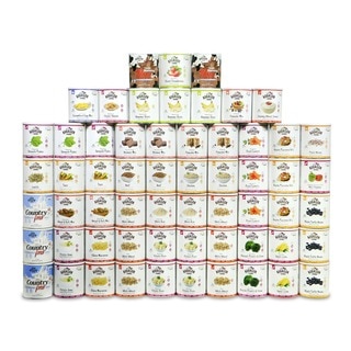 Augason Farms 6-Month Emergency Food Supply (1 Person), 60 No. 10 Cans, 2,822 Servings