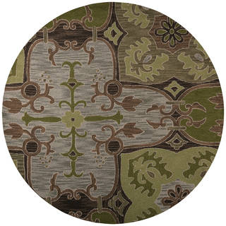 Rizzy Home Country Collection Hand-tufted New Zealand Wool Blend Accent Rug (8' Round)