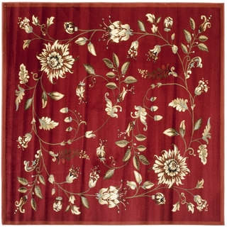 Safavieh Lyndhurst Traditional Floral Red/ Multi Rug (6'7 Square)