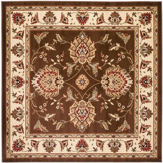Safavieh Lyndhurst Traditional Tabriz Brown/ Ivory Rug (6'7 Square)