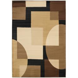 Safavieh Porcello Modern Abstract Brown/ Multi Rug (8' x 11' 2)