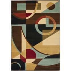 Safavieh Porcello Modern Abstract Black Rug (8' x 11'2)