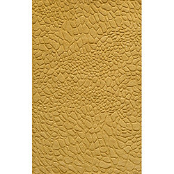 Loft Stones Gold Hand-Loomed Wool Rug (7'6" x 9'6")