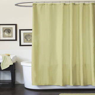 Lush Decor Channel Green Shower Curtain