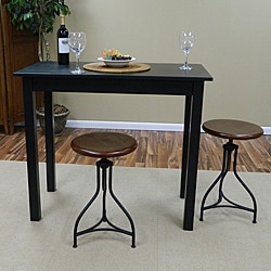 Antique Black Pavina Pub Bar Table