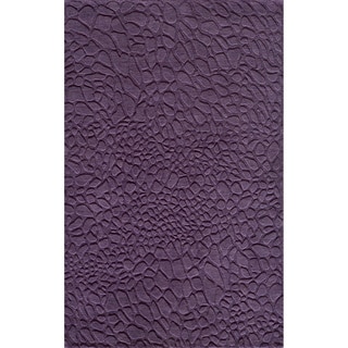 Loft Stones Purple Hand-Loomed Wool Rug (3'6 x 5'6)