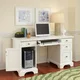 Naples White Finish Pedestal Desk by Home Styles - Thumbnail 1