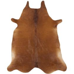 Safavieh Handpicked Hacienda Argentinian Brown Cowhide Leather Rug (4' 6 x 6' 6 )