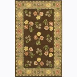 Artist's Loom Hand-tufted Transitional Floral Wool Rug (2'x3')