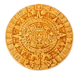 Ceramic 'Aztec Calendar in Tan' Plaque (Mexico)