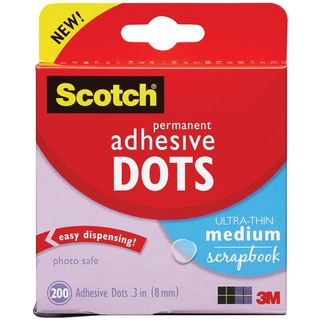 Scotch 3M Permanent Adhesive Dots Medium (Pack of 200)