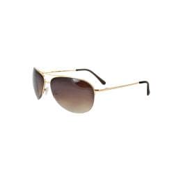 Unisex 669GDAM Gold/ Amber Aviator Sunglasses