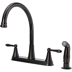 Fontaine Two-handle Oil Rubbed Bronze Kitchen Faucet with Side Spray