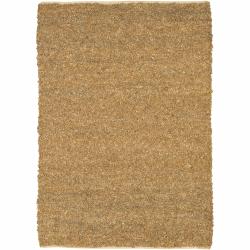 Artist's Loom Hand-woven Natural Eco-friendly Fiber Fiber Shag Rug (5' x 7'6)