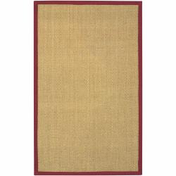 Artist's Loom Hand-woven Contemporary Border Natural Eco-friendly Seagrass Rug (2'x3')