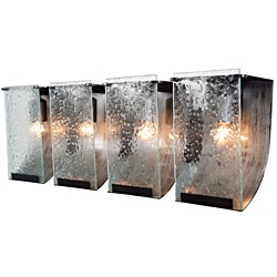 Varaluz Soho Rainy Night Hand-pressed Glass 4-light Wall Fixture