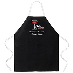 'Wine: Some People Call It A Hobby, I Call It a Passion' Apron-Black