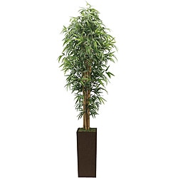 Laura Ashley 7-foot High End Realistic Silk Bamboo Tree with Planter