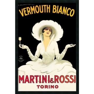 Marcello Dudovich 'Martini & Rossi' Framed Art Print with Gel Coated Finish