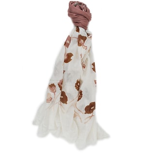 Women's Rose Bisque Floral Scarf (India)