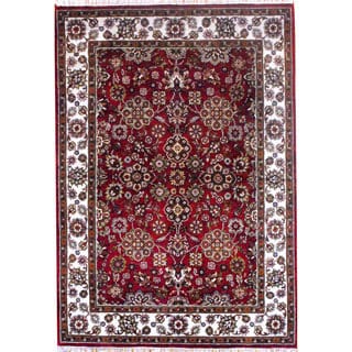 Herat Oriental Indo Hand-knotted Mahal Wool Rug (4'11 x 7')