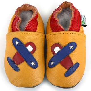 Airplane Soft Sole Leather Baby Shoes