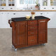 Cherry Finish Black Granite Top Create-a-Cart by Home Styles - Thumbnail 0