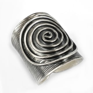 Thai Karen Hill Tribe Maze Swirl Handmade Silver Ring (Thailand)