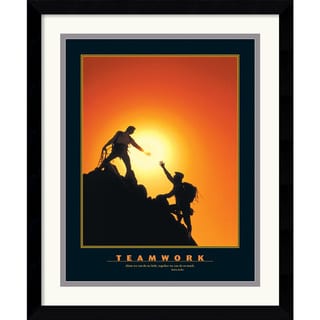 Teamwork (Climbers)' Framed Art Print