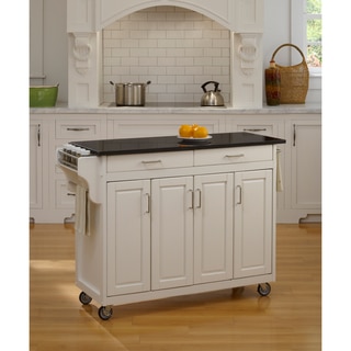 Create-a-Cart' White Finish Black Granite Top Cart by Home Styles