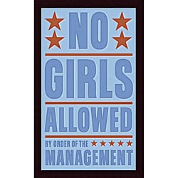 John W. Golden 'No Girls Allowed' Framed Print
