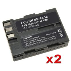 INSTEN Battery for Nikon ENEL3e/ EN-EL3e/ D90/ D50/ D70/ D100 (Pack of 2)