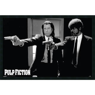 Pulp Fiction - Duo Guns' Framed Art Print with Gel Coated Finish