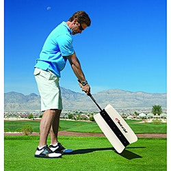 Black/White Plastic Self-correcting Four-fin Fan Golf Swing Trainer