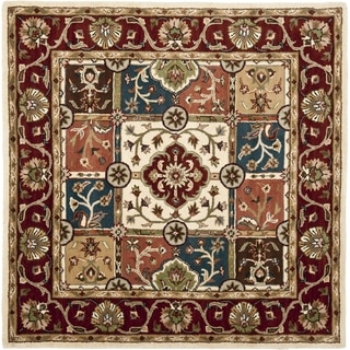 Safavieh Handmade Heritage Timeless Traditional Multi/ Red Wool Rug (8' Square)