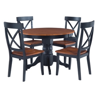 Black/ Cottage Oak 5-piece Dining Furniture Set
