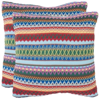 Safavieh Fantasia Blue 18-inch Decorative Pillows (Set of 2)