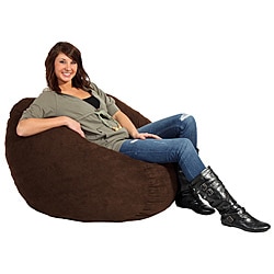 FufSack Chocolate Brown Microfiber 3-foot Bean Bag Chair