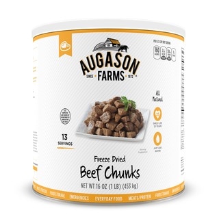 Augason Farms Freeze Dried Beef Chunks 16 oz #10 Can