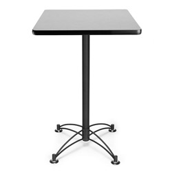 OFM 24-inch Square Café Table with Black Base