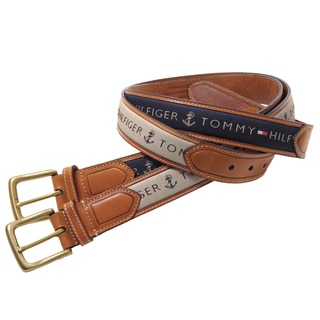 Tommy Hilfiger Men's Topstitched Leather Belt