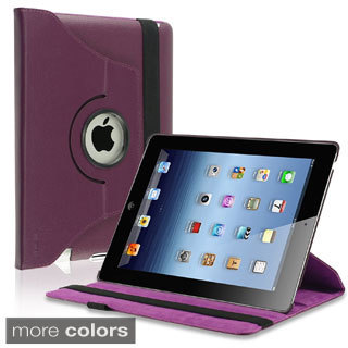 INSTEN 360-degree Swivel Leather Tablet Case Cover for Apple iPad 2 and 3