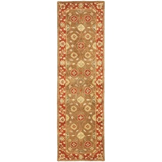 Safavieh Handmade Heritage Timeless Traditional Beige/ Rust Wool Rug (2'3 x 20')