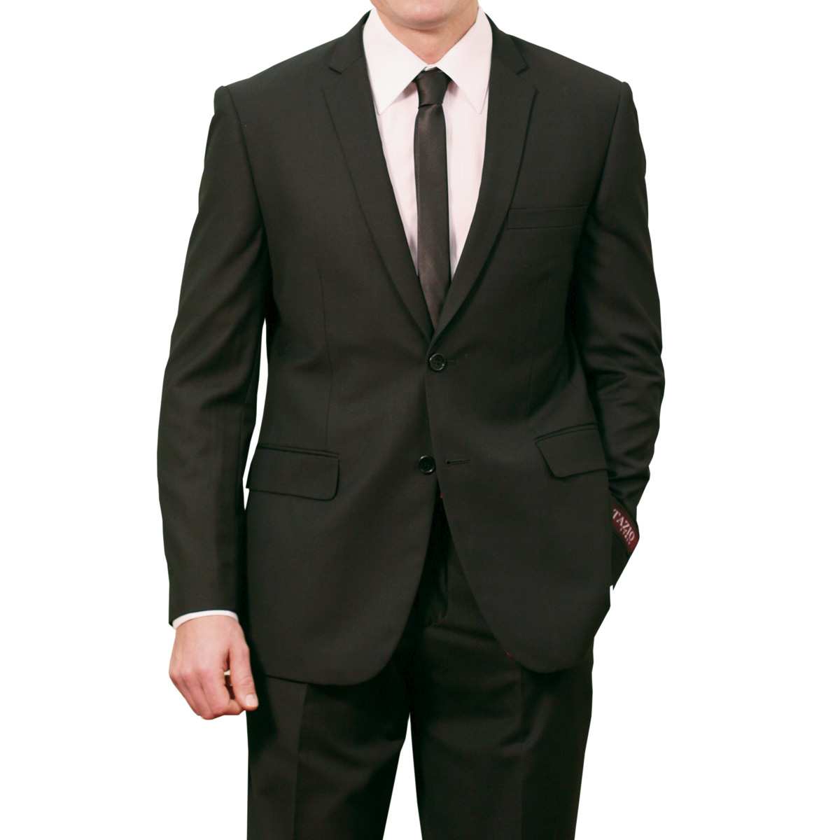 Tazio Men's Black Slim Fit Suit