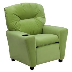 Flash Furniture Contemporary Avocado Microfiber Kids Recliner with Cup Holder